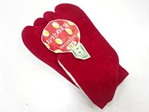 アンティーク　福助　ビロード足袋(16.5センチ・2枚コハゼ)